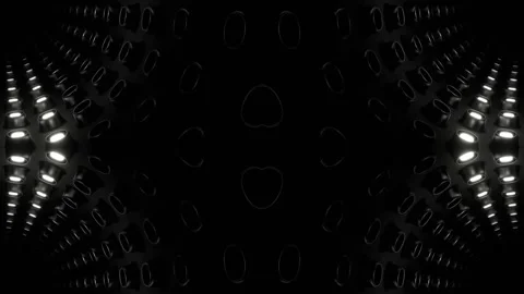White Cylindrical Strobe Kaleidoscope Background VJ Loop in 4K Stock Footage 331707836