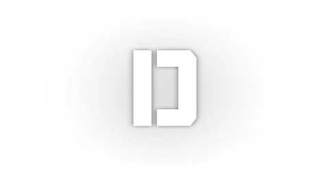 White d icon with shadow isolated on white background. Stock Footage 205066417