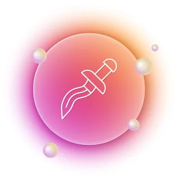 White Dagger icon isolated on white background. Knife icon. Sword with shar.. Stock Illustration