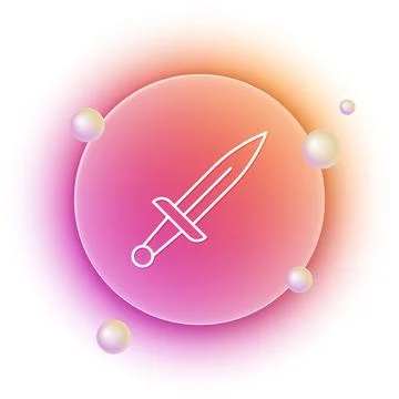 White Dagger icon isolated on white background. Knife icon. Sword with shar.. Stock Illustration