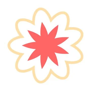 White Daisy Flower Clipart Vector Illustration Decorative Floral Icon Stock Illustration