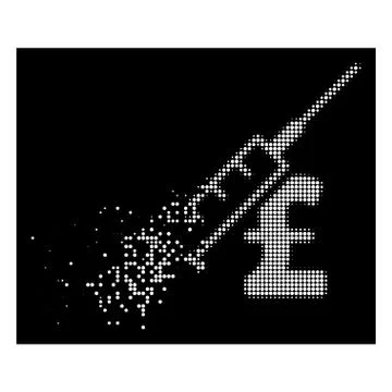 White Damaged Dot Halftone Narcotic Pound Business Icon Stock Illustration