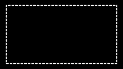 White dashed line frame border seamless loop animation with soft glow effect. Stock Footage 321157747