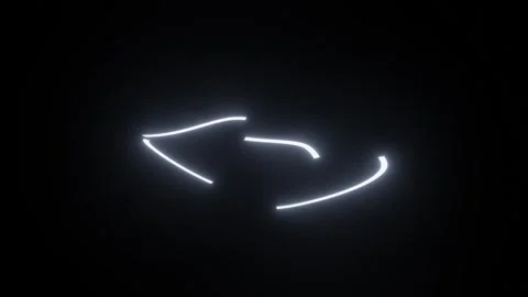 White dashed neon circles rotating in opposite directions with contrasting .. Video stock 330033062