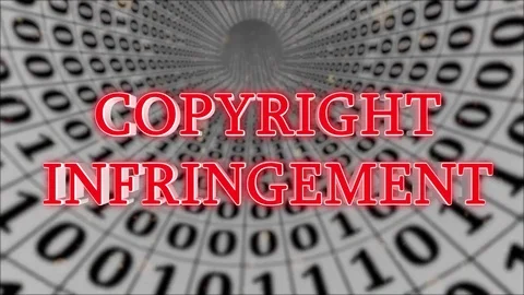 White Data Tunnel Copyright Infringement Concept Loop 4K Stock Footage 83578863