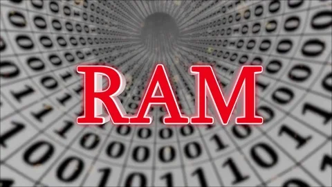 White Data Tunnel RAM Concept Loop 4K Stock Footage 83583617