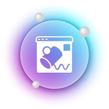 White Data visualisation icon isolated on white background. Blue and purple.. 스톡 일러스트