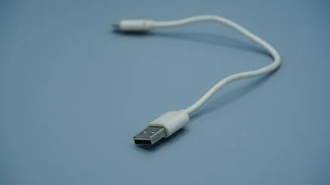 White datacable wire on white background Stock Photos