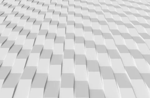 White decorative bricks abstract background, perspective Stock Illustration