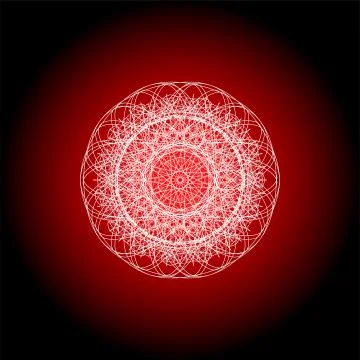 White Decorative design certificate elements on red. guilloche Patterns set Stock Illustration