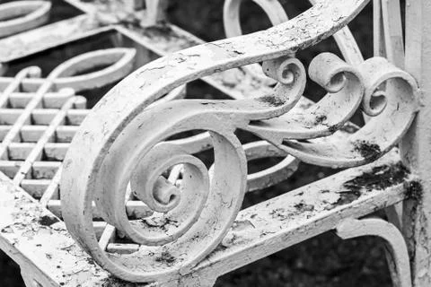 White decorative forged pattern Stock Photos