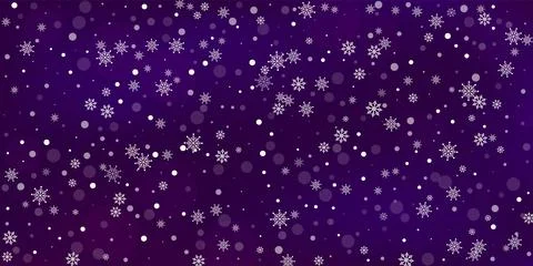 White delicate openwork snowflakes are scattered on a blue background. Festiv Stockillustratie