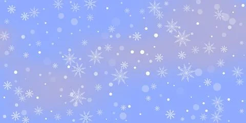 White delicate openwork snowflakes are scattered on a blue background. Festiv Stock Illustration
