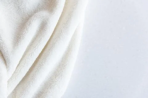 White delicate soft  background of plush fabric Stock Photos