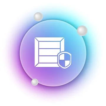 White Delivery pack security with shield icon isolated on white background... Illustrazione stock