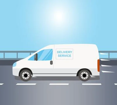 White delivery Van Stock Illustration