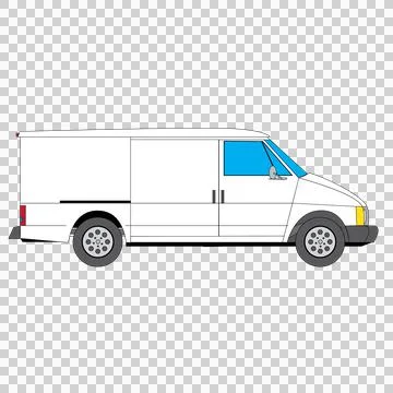 White delivery van Stock Illustration