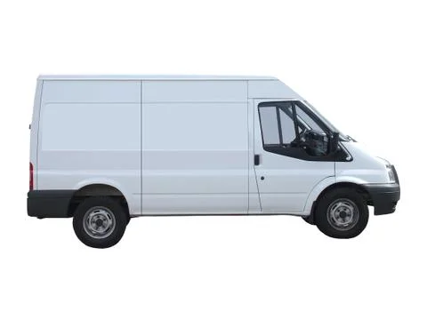 White Delivery Van. Stock Photos