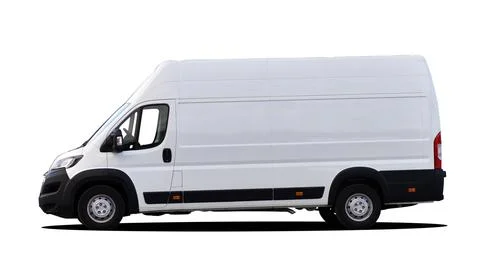 White delivery van Stock Photos