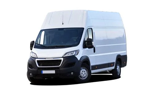 White delivery van Stock Photos