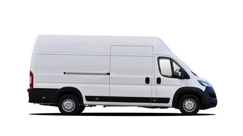 White delivery van Stock Photos