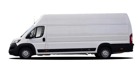 White delivery van Stock Photos