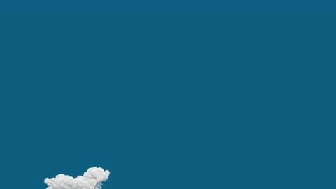 White dense carbon dioxide smoke column exhaust from power plant, isolated Video stock 166530843