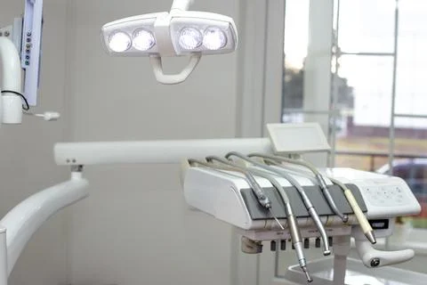 White dental light with tool Stock Photos
