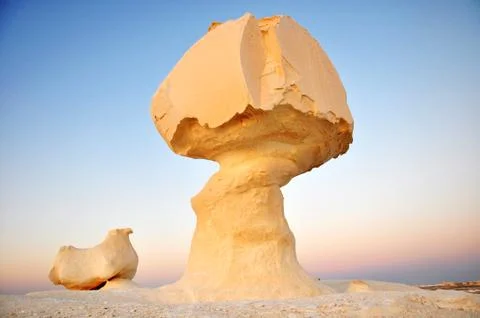 White desert in egypt Stock Photos