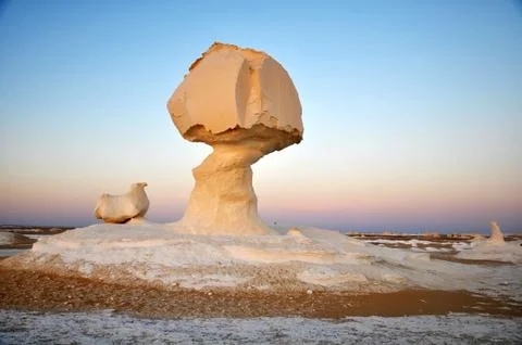 White desert in egypt Stock Photos
