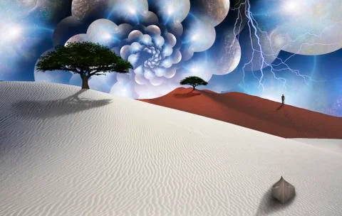 White desert Stock Illustration
