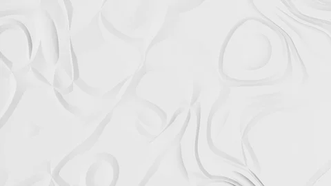 White design background with abstract moving surface structures (4K) Video stock 100025255