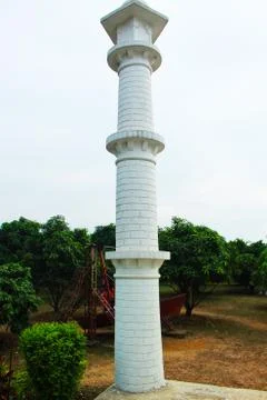 White design pillar Stock Photos