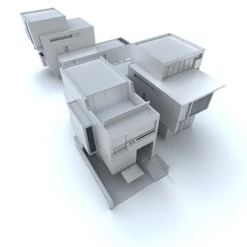 White designer architecture Stock Illustration