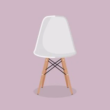 White designer chair Stock Illustration