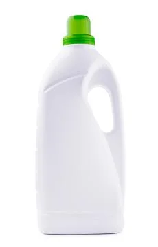 White detergent bottle for packaging isolated Stock Photos