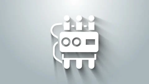 White Detonate dynamite bomb stick and timer clock icon isolated on grey Stock Footage 156026962