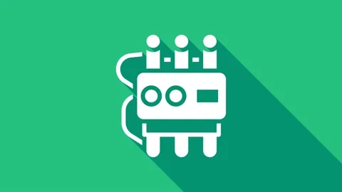 White Detonate dynamite bomb stick and timer clock icon isolated on green Stock Footage 156026969