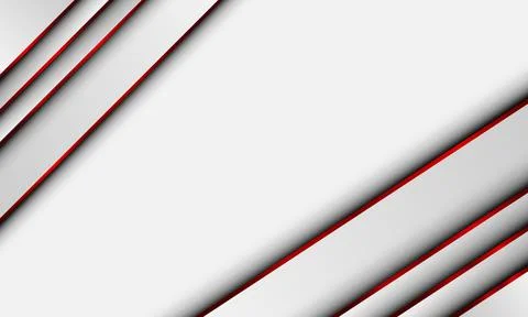 White diagonal stripes with red line isolated on white background. イラスト素材