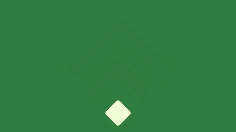 A white diamond on green background and with arrow it symbol triangle green Video stock 335131695