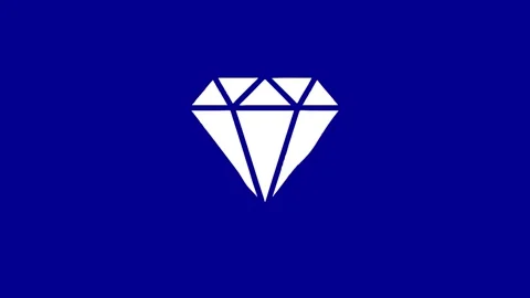 White Diamond Shape Melting on Blue Background Animation Stock Footage 327761886