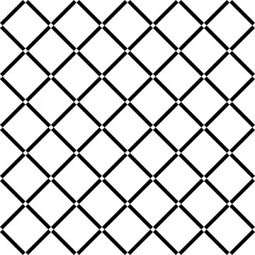 White Diamond Square on Black Background Seamless Stock Illustration