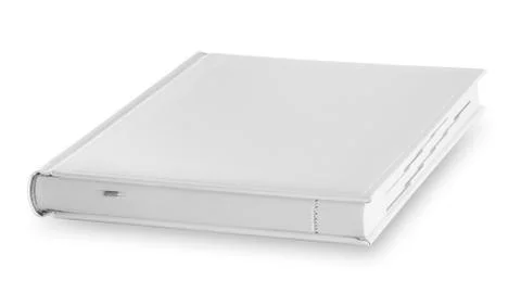 White diary in leather binding Stock Photos