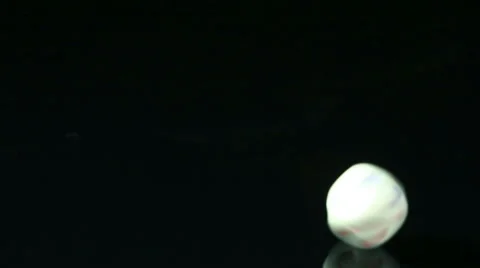 White Dice On Black Background Stock Footage 61896034
