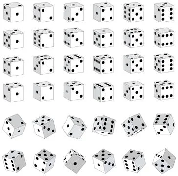 White dice Stockillustratie