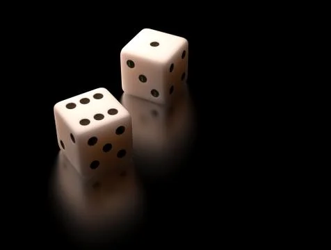 White Dice Stock Illustration
