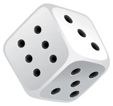 White dice 스톡 일러스트
