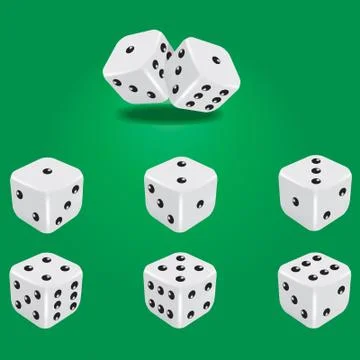 White dice Stock-Illustration