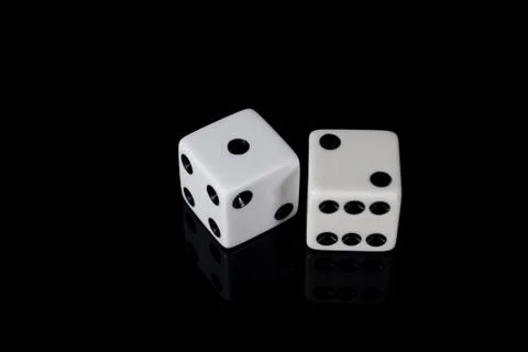White dice Stock Photos