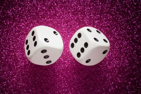 White dice Stock Photos